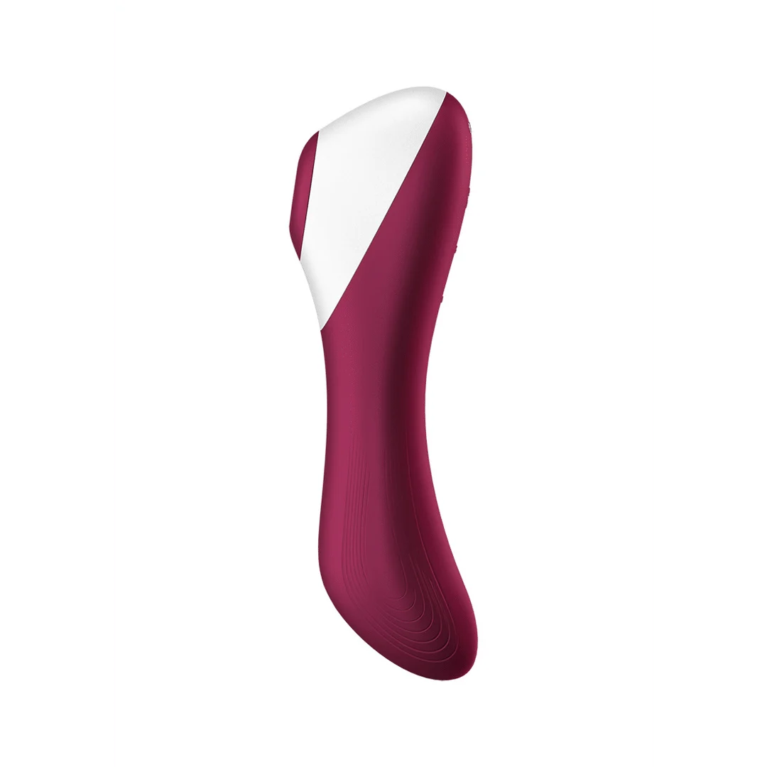 Vibrador de presión de aire Satisfyer, vibrador de punto G, Dual Crush, vibrador doble insertable de presión de aire, rojo vino Satisfyer - Imagen 2