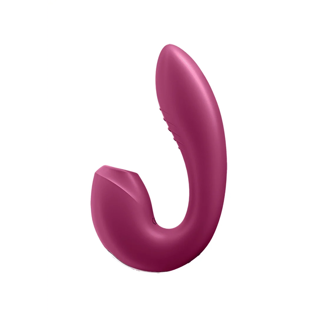 Satisfyer vibrador de ondas de aire – vibrador doble – Sunray - vibrador doble insertable de ondas de aire - Berry Satisfyer - Imagen 2