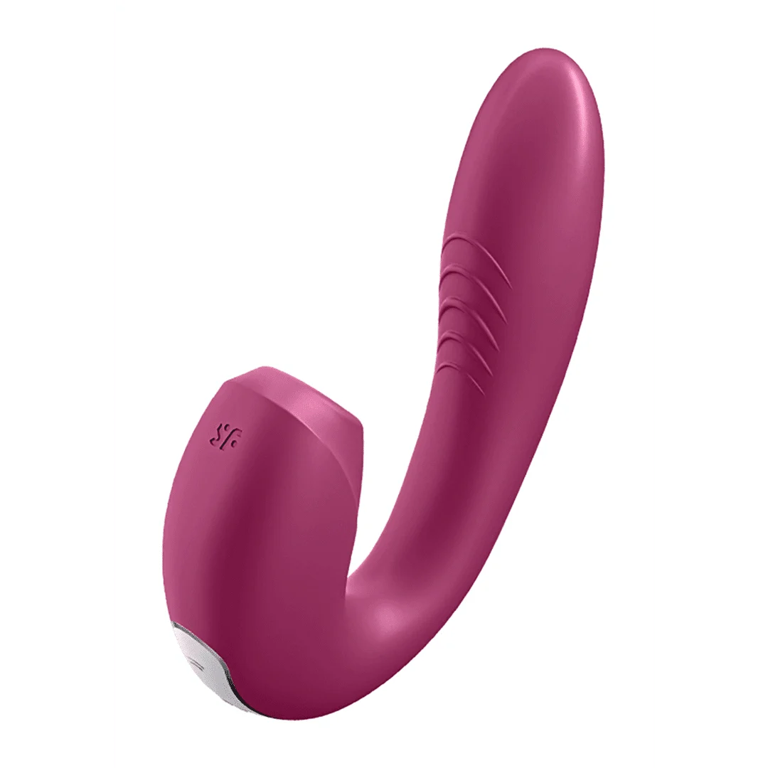 Satisfyer vibrador de ondas de aire – vibrador doble – Sunray - vibrador doble insertable de ondas de aire - Berry Satisfyer - Imagen 3