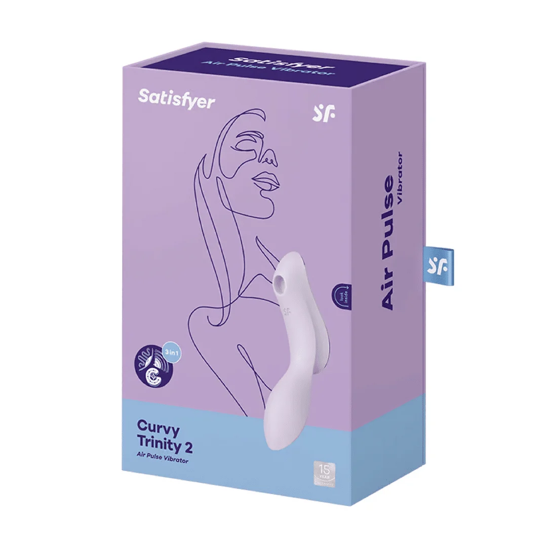 Satisfyer | Vibrador de aire | Vibrador para el punto G | Curvy Trinity 2 | Vibrador insertable de ondas de aire Satisfyer - Imagen 1