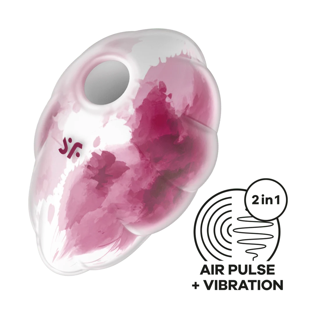 Vibrador de presión de aire Satisfyer con más de 10 modos, estampado rojo - Imagen 6