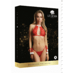 Conjunto de lencería sensual con aire de ángel de nieve, para todas las curvas - Le Desir