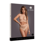 Conjunto de lencería con detalles de rejilla y abertura frontal para un look sensual con curvas - LIN - Imagen 19