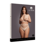 Conjunto de lencería con detalles de rejilla y abertura frontal para un look sensual con curvas - LIN
