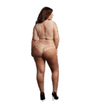 Conjunto de lencería con detalles de rejilla y abertura frontal para un look sensual con curvas - LIN - Imagen 3