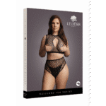 Conjunto de lencería con detalles de rejilla y abertura frontal para un look sensual con curvas - LIN - Imagen 13