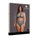 Conjunto de lencería con detalles de rejilla y abertura frontal para un look sensual con curvas - LIN - Imagen 7