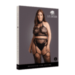 Conjunto de lencería sexy con cuello halter y rejilla para realzar tu silueta – LIN - Imagen 7