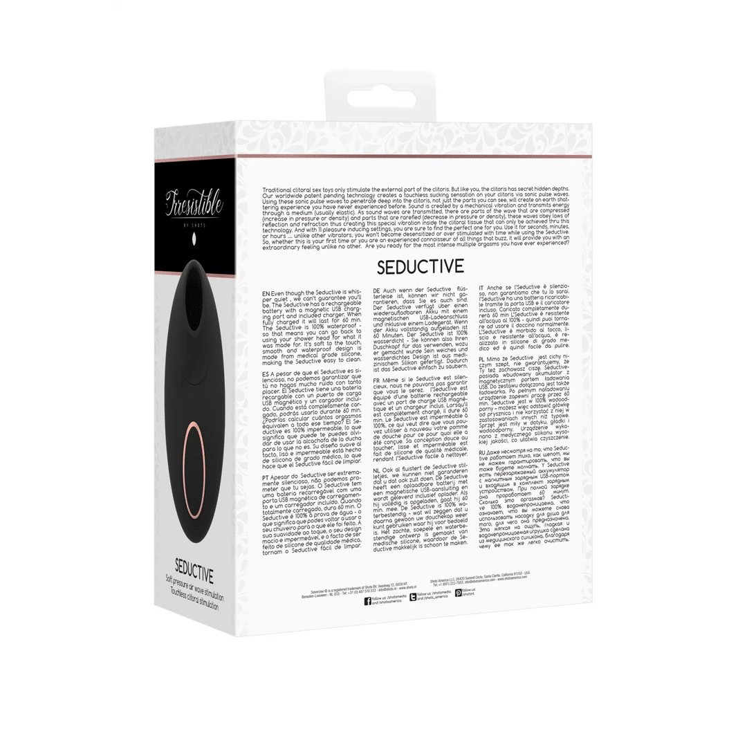 Vibrador de presión de aire – Estimulador de clítoris – Verleidelijk - Air Pulse Vibrator Irresistible by Shots - Imagen 2