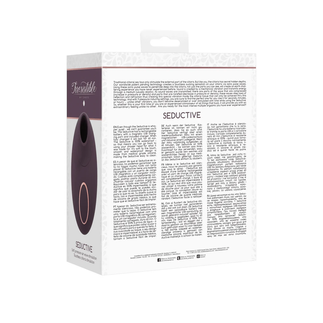 Vibrador de presión de aire – Estimulador de clítoris – Verleidelijk - Air Pulse Vibrator Irresistible by Shots - Imagen 14