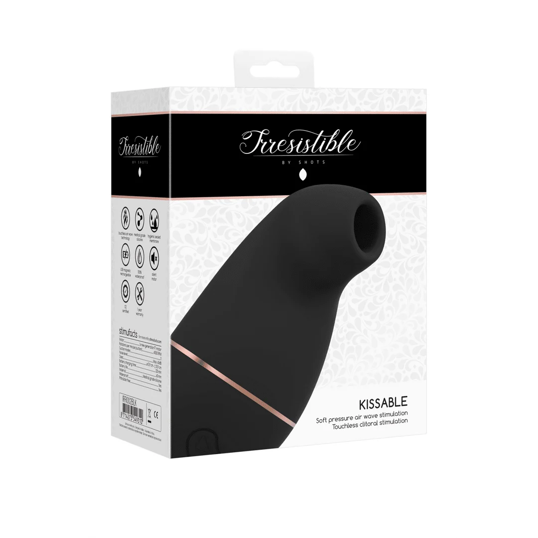Vibrador de presión de aire – Estimulador de clítoris – Kissable - Vibrador de succión Irresistible by Shots - Imagen 1