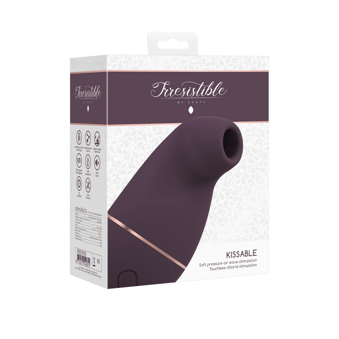 Vibrador de presión de aire – Estimulador de clítoris – Kissable - Vibrador de succión Irresistible by Shots - Imagen 13