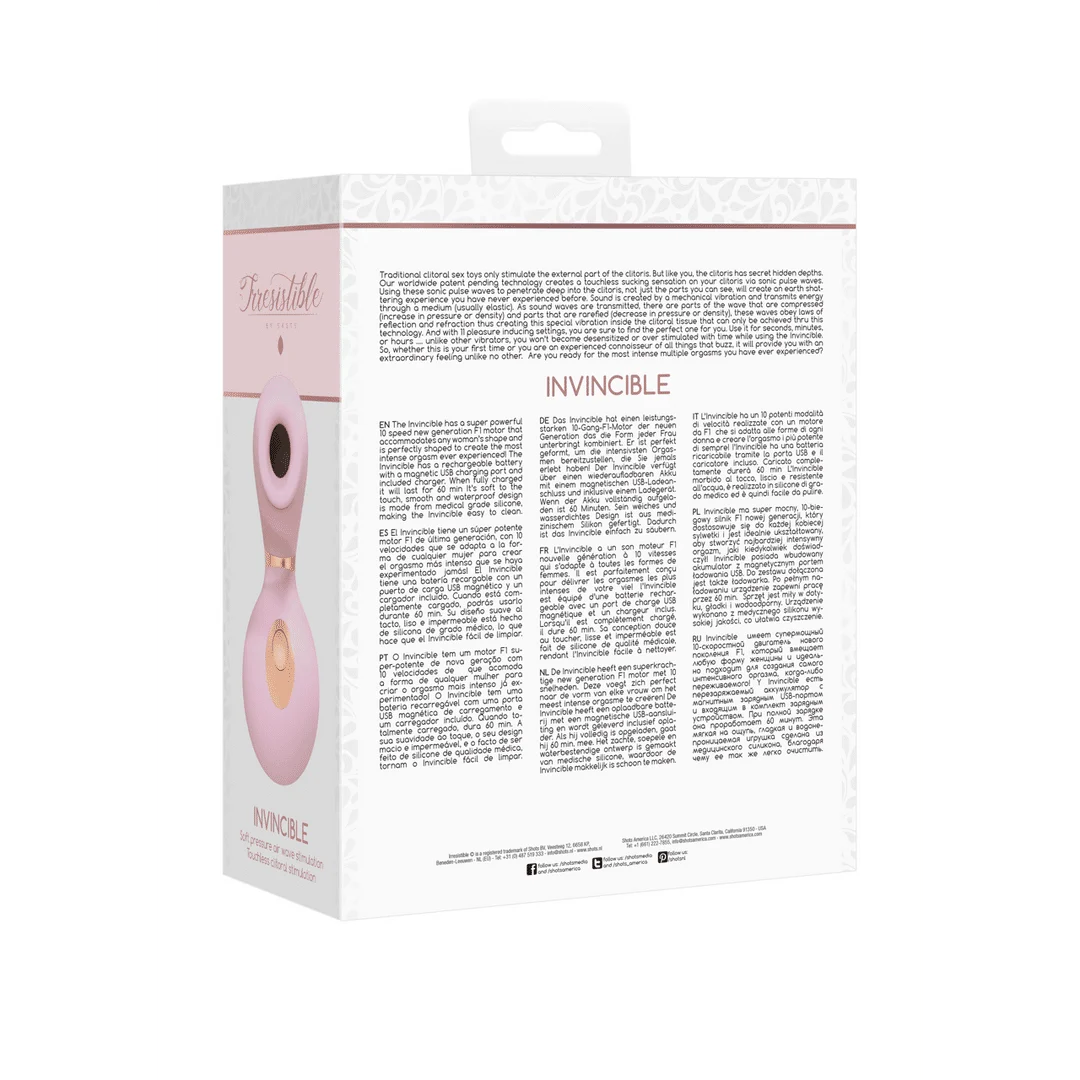 Vibrador de clítoris con 10 velocidades, irresistible e invencible, rosa, de prueba, Irresistible by Shots - Imagen 13