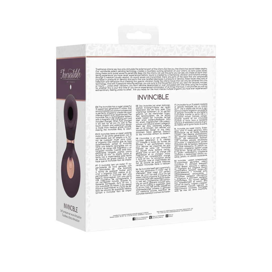 Vibrador de clítoris con 10 velocidades, irresistible e invencible, rosa, de prueba, Irresistible by Shots - Imagen 19
