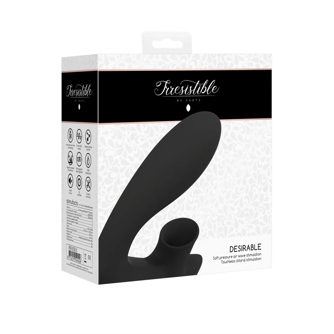 Vibrador de succión – Vibrador de punto G – Gewenst - Vibrador flexible de pulsos de aire Irresistible by Shots - Imagen 1