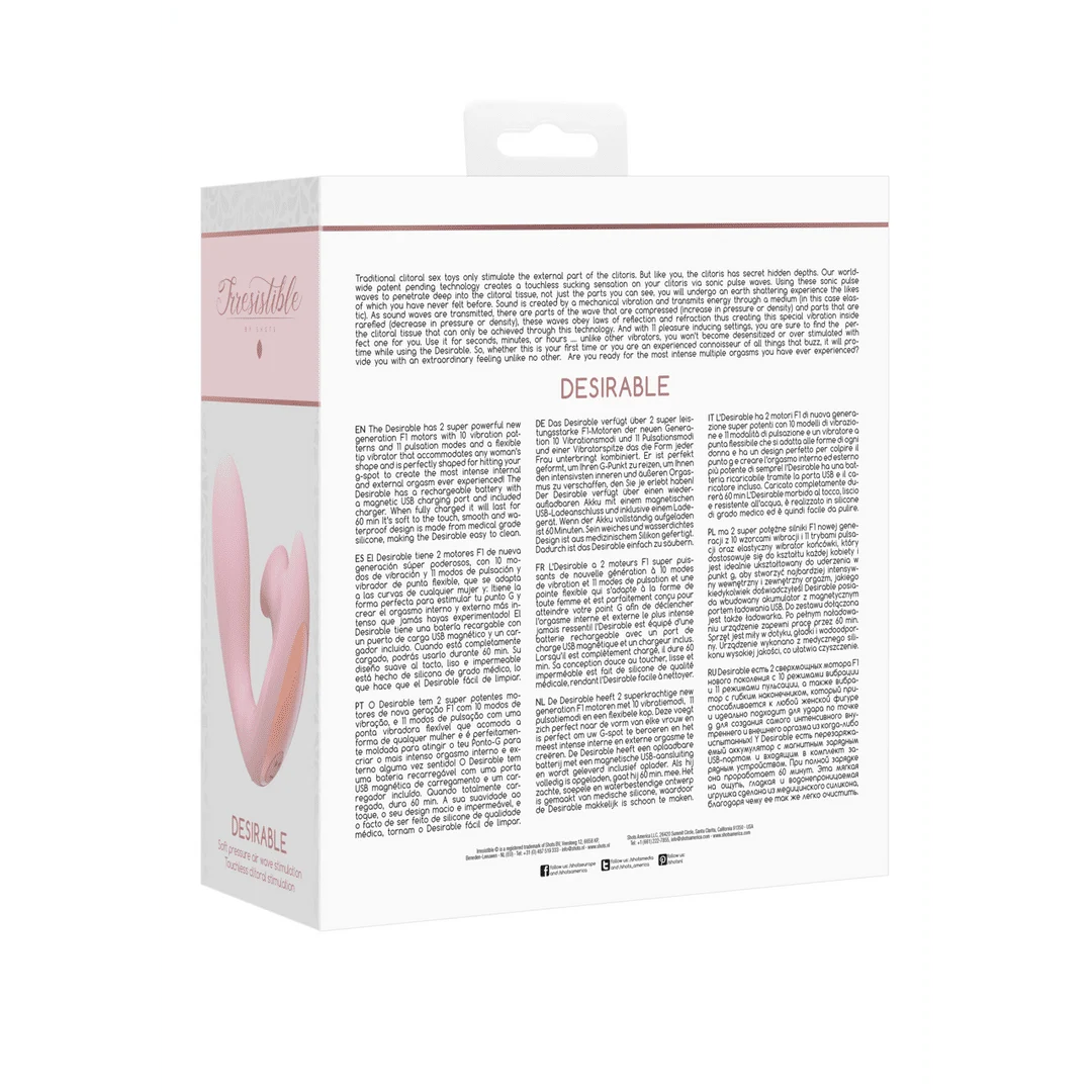 Vibrador de succión – Vibrador de punto G – Gewenst - Vibrador flexible de pulsos de aire Irresistible by Shots - Imagen 8