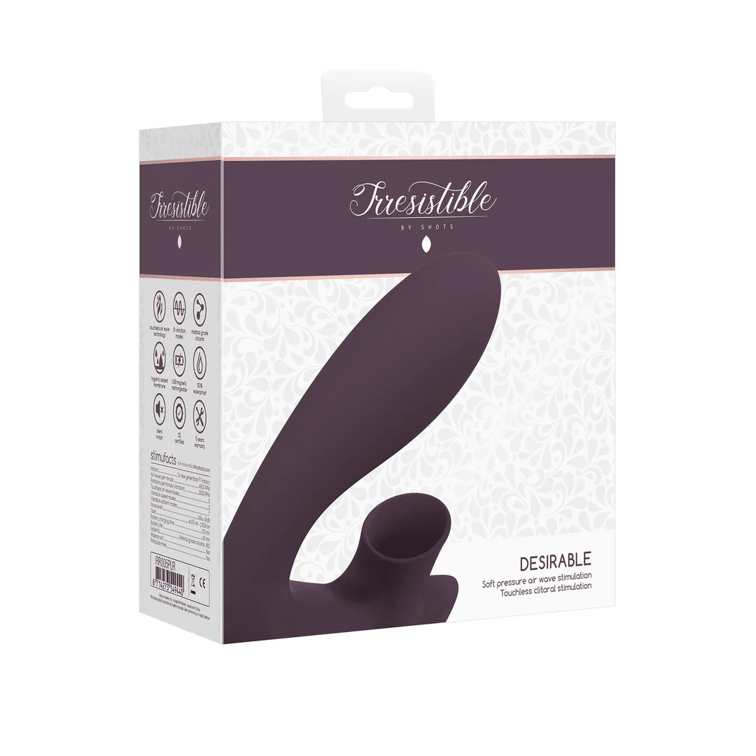 Vibrador de succión – Vibrador de punto G – Gewenst - Vibrador flexible de pulsos de aire Irresistible by Shots - Imagen 13