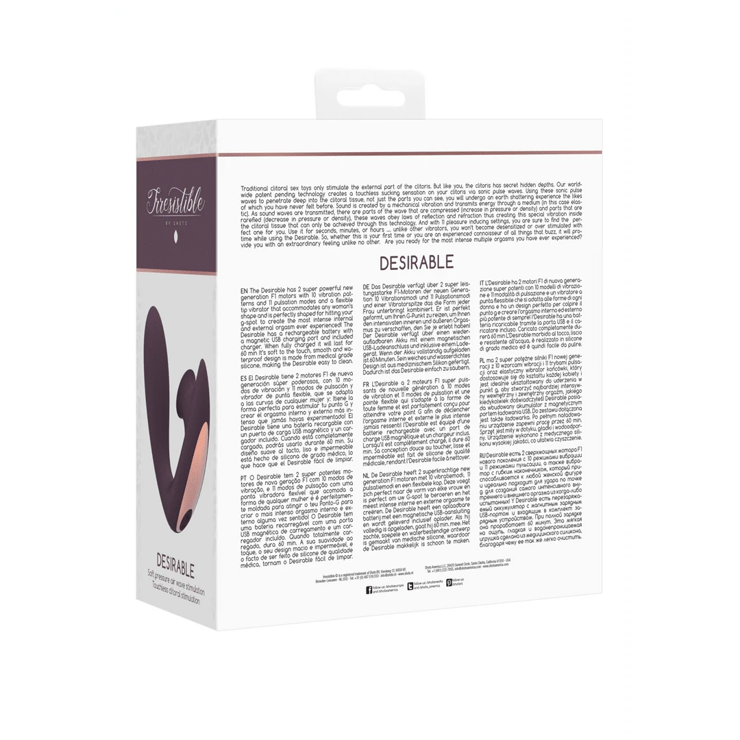 Vibrador de succión – Vibrador de punto G – Gewenst - Vibrador flexible de pulsos de aire Irresistible by Shots - Imagen 14