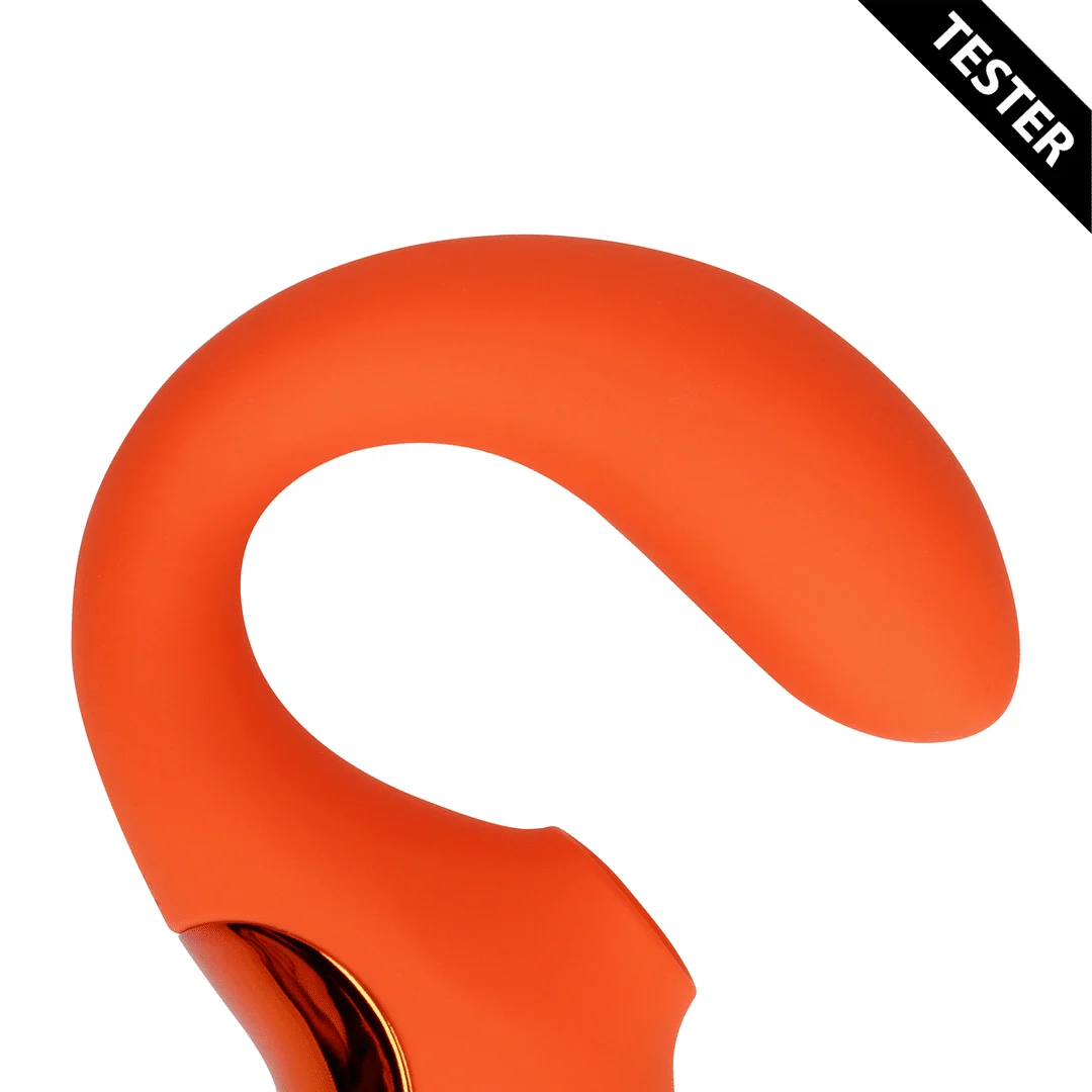 Vibrador de presión de aire – Vibrador para el punto G – Vibrador para el punto G con ondas pulsantes clitorianas – Untamed Orange Loveline by Shots - Imagen 9