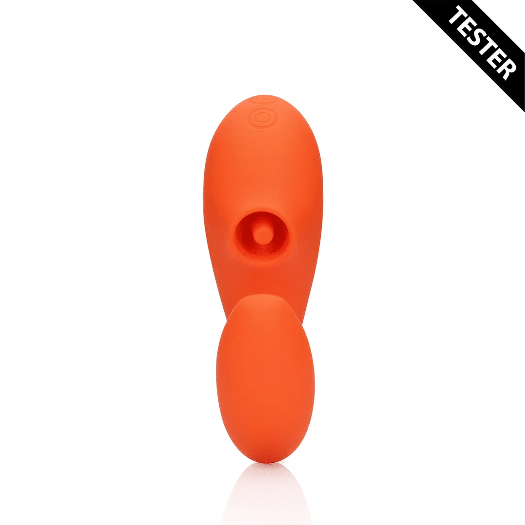 Vibrador de presión de aire – Vibrador para el punto G – Vibrador para el punto G con ondas pulsantes clitorianas – Untamed Orange Loveline by Shots - Imagen 7