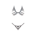 Conjunto negro de sujetador y tanga con tiras - Imagen 4