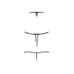 Conjunto negro de sujetador y tanga con tiras - Imagen 11
