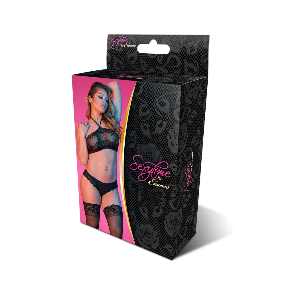 Conjunto bandeau Magic Silk con tirantes halter - Imagen 7