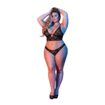 Bralette y braguita de encaje Magic Silk, negro, 2X - Imagen 6