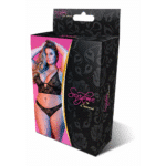 Bralette y braguita de encaje Magic Silk, negro, 2X