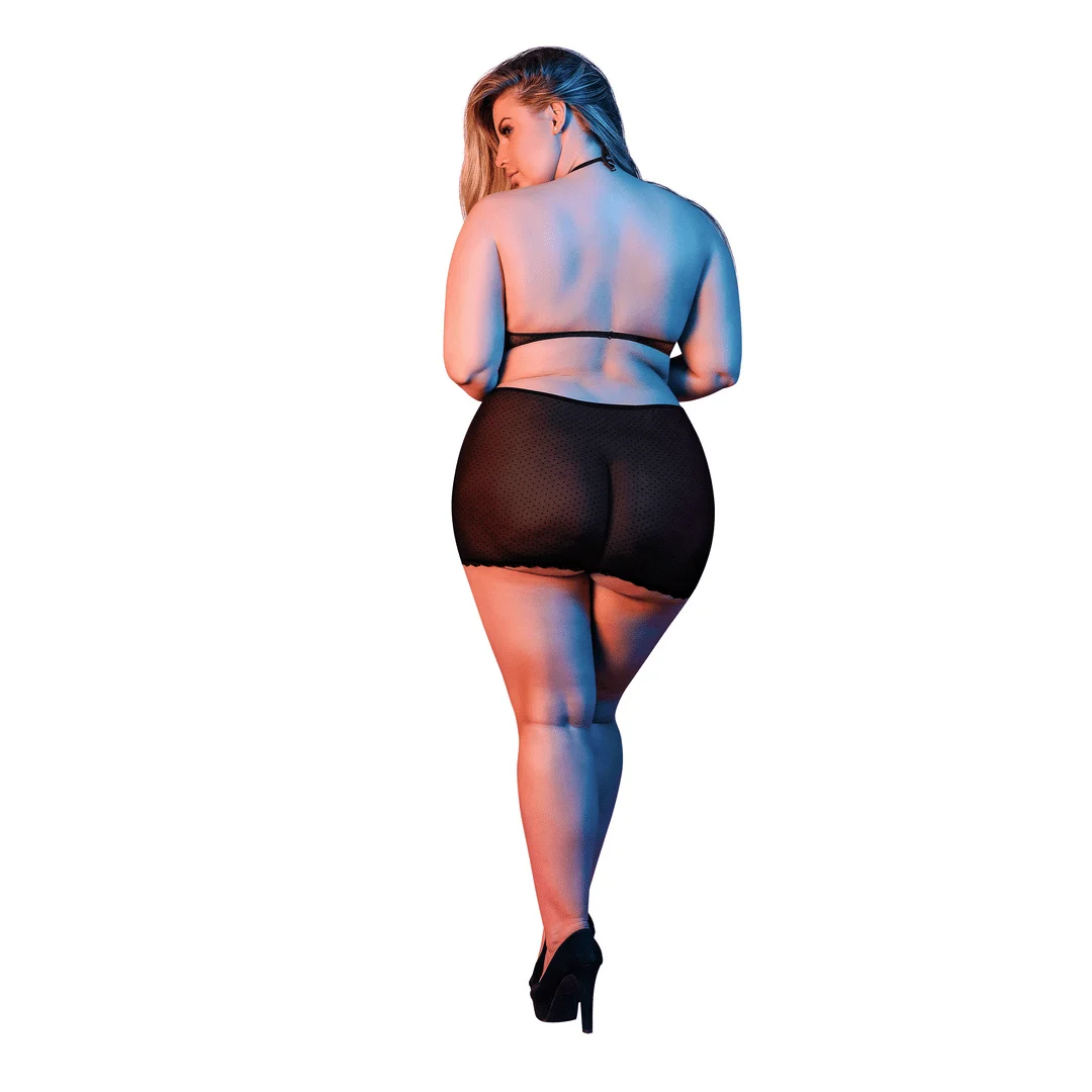 Top halter de tul de lunares y minifalda de Magic Silk - Imagen 3