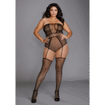Body de rejilla tipo teddy sin tirantes Dreamgirl - Imagen 3