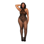 Body de red Dreamgirl Teddy negro, talla grande - Imagen 2