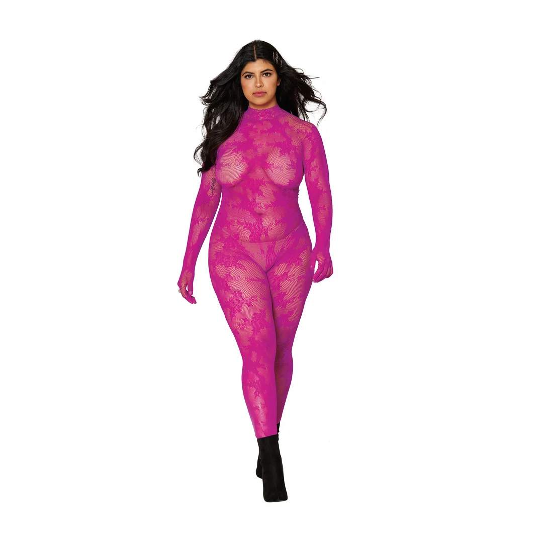Body de Dreamgirl con guantes con dedos - Imagen 2