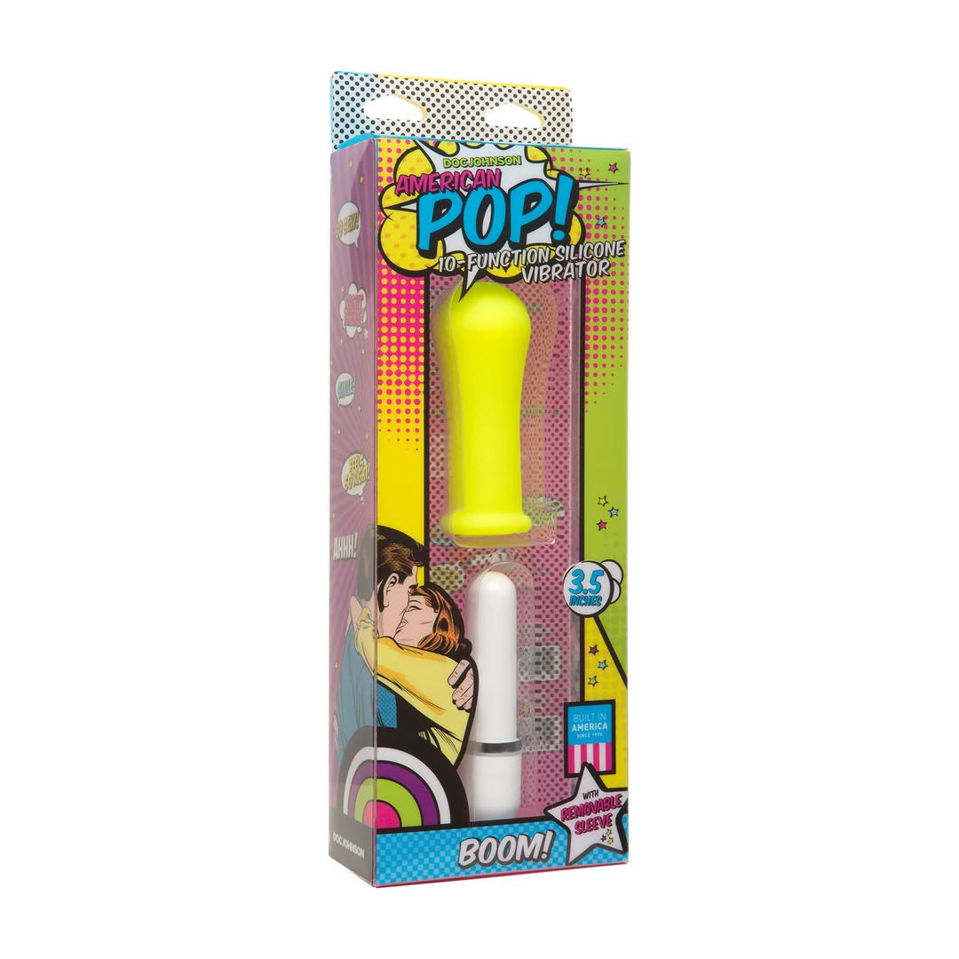 0500-32-BX-2 Vibrador con 10 modos y resistente al agua, Doc Johnson American Pop Boom - Imagen 1
