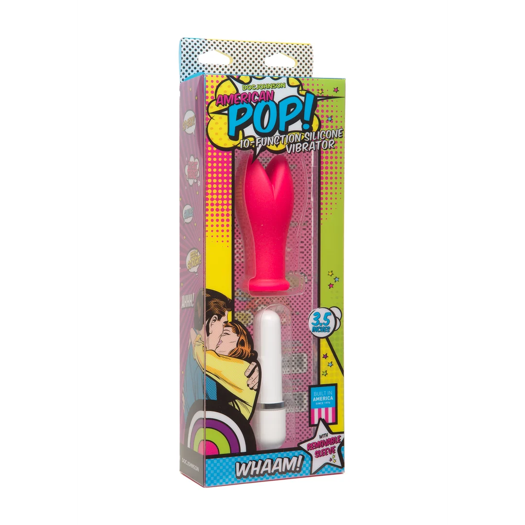 Mini vibrador, 10 modos y resistente al agua, Doc Johnson American Pop Whaam! Doc Johnson - Imagen 1