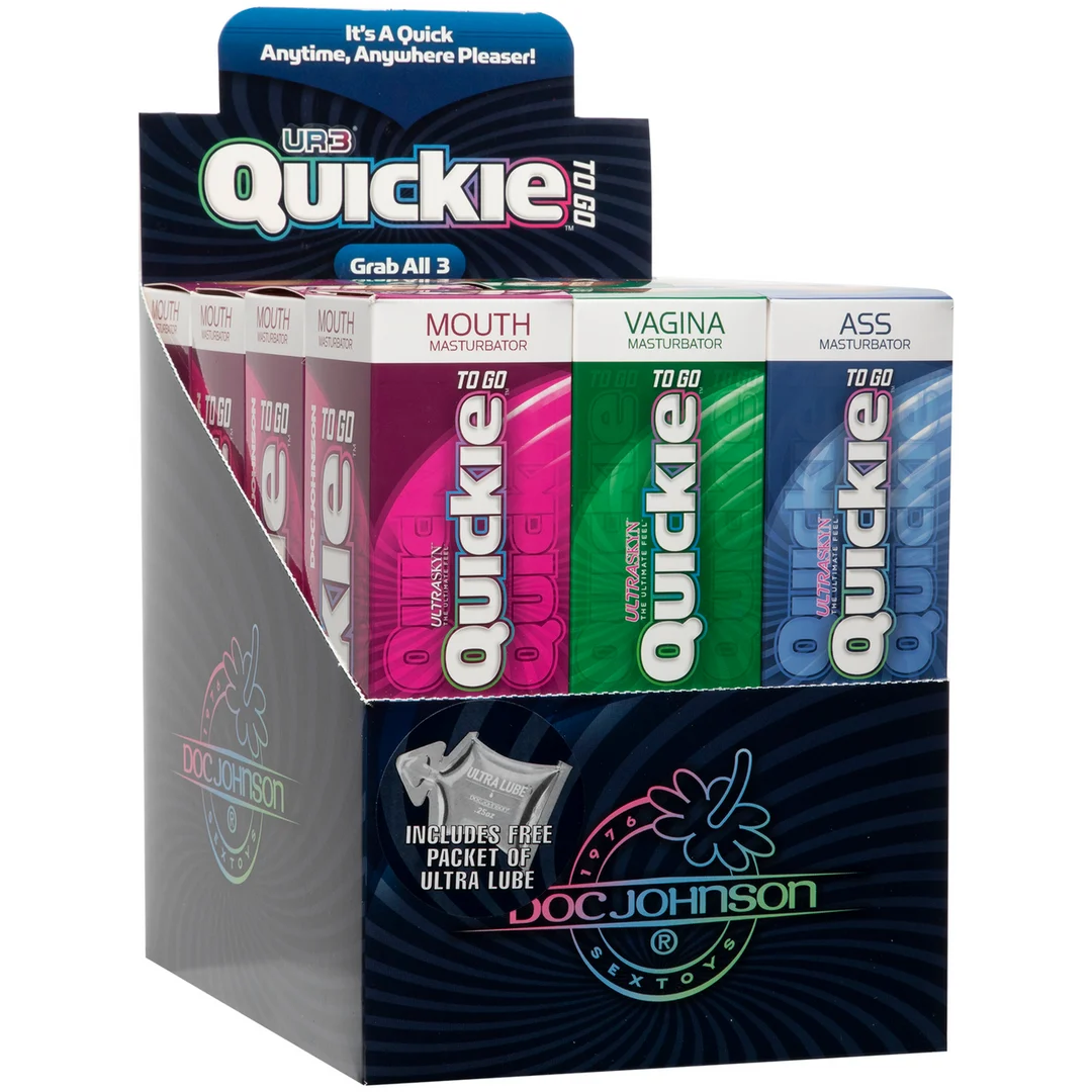 Masturbadores Doc Johnson ULTRASKYN Quickies To Go, expositor con 12 unidades - Imagen 3