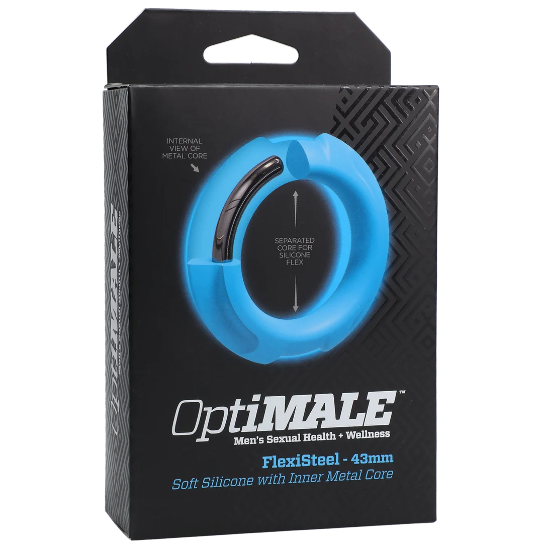 Anillo para el pene sin vibración, con núcleo interior de metal y silicona: 43 mm - Imagen 1