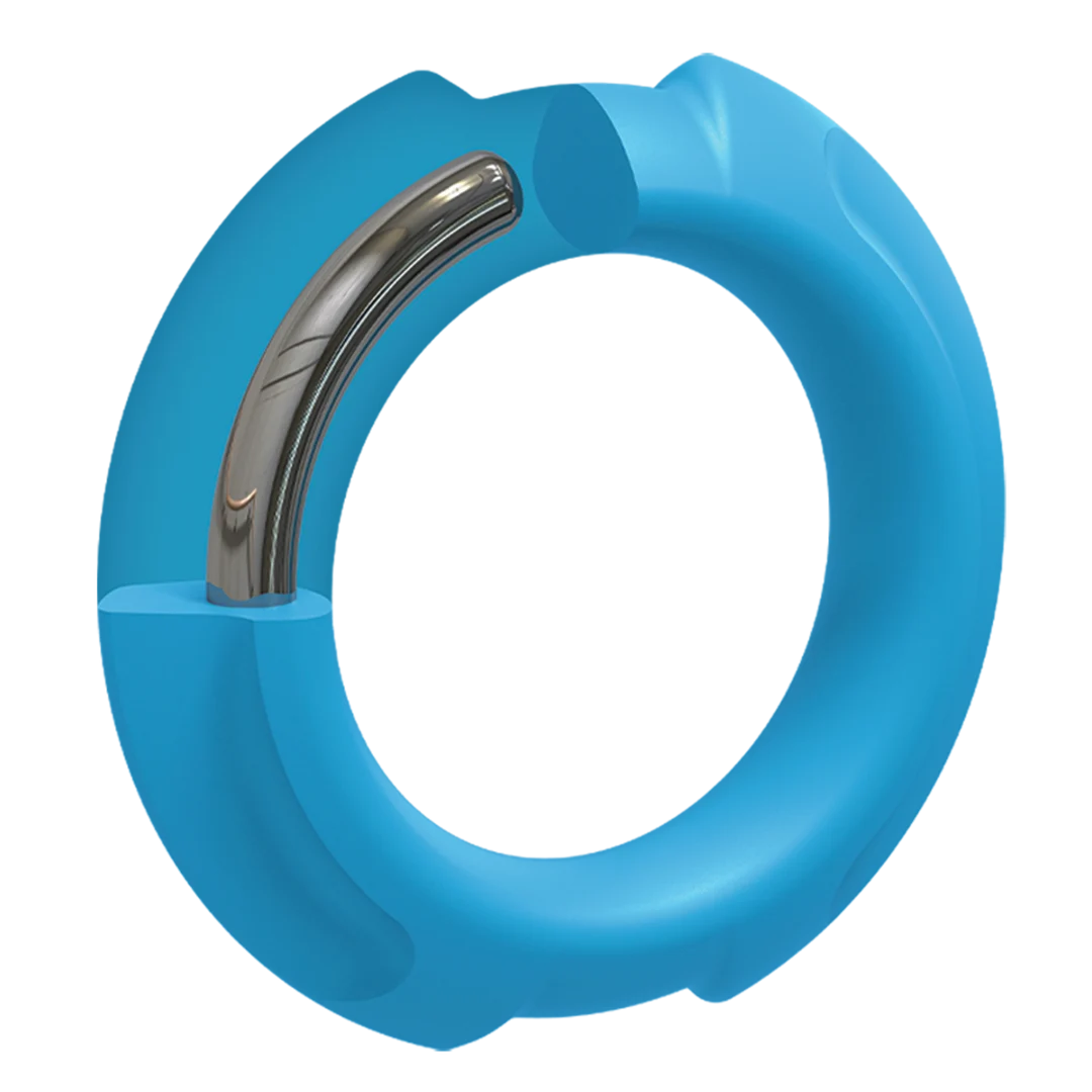 Anillo para el pene sin vibración, con núcleo interior de metal y silicona: 43 mm - Imagen 2
