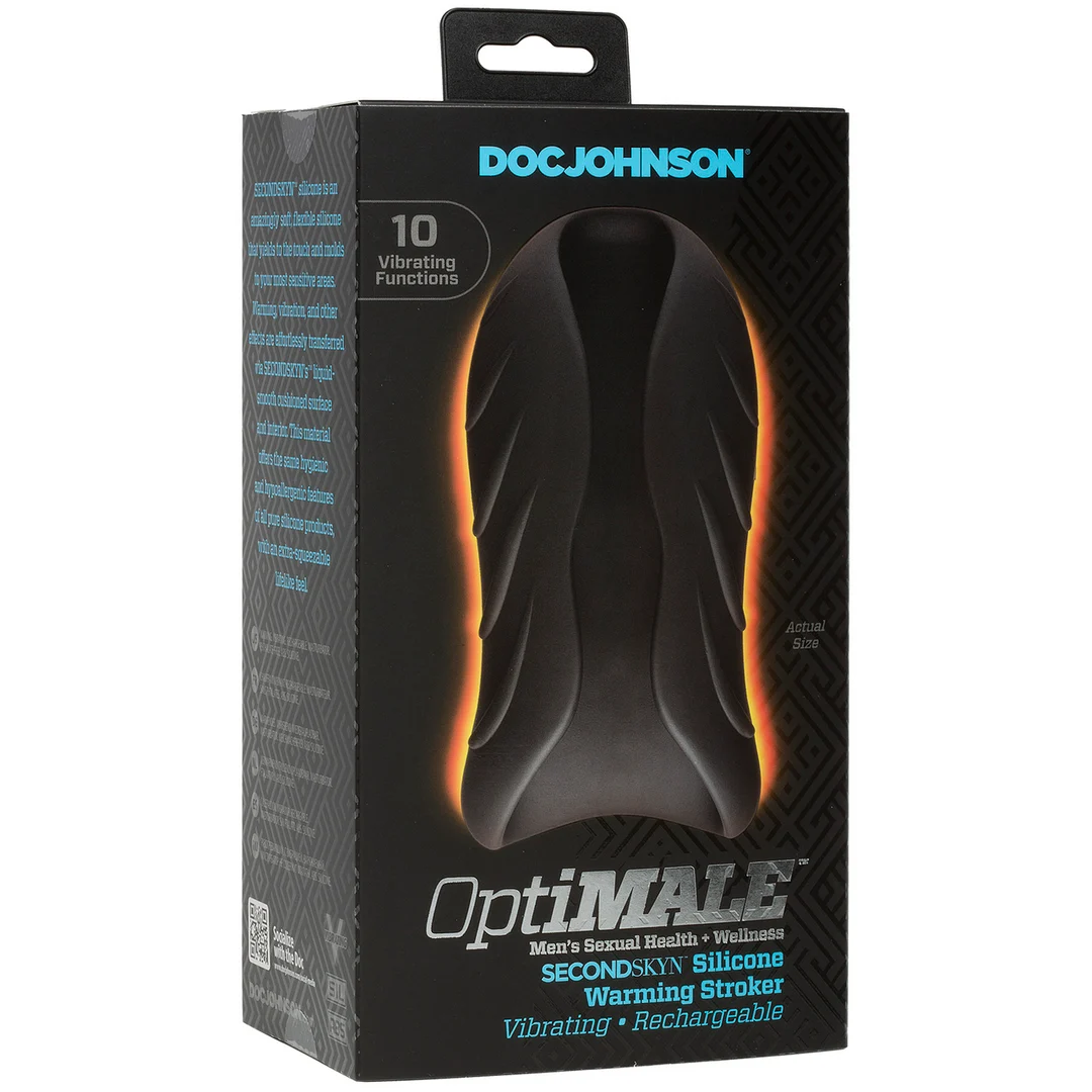 Stroker de silicona con vibración y calor Doc Johnson - Imagen 1