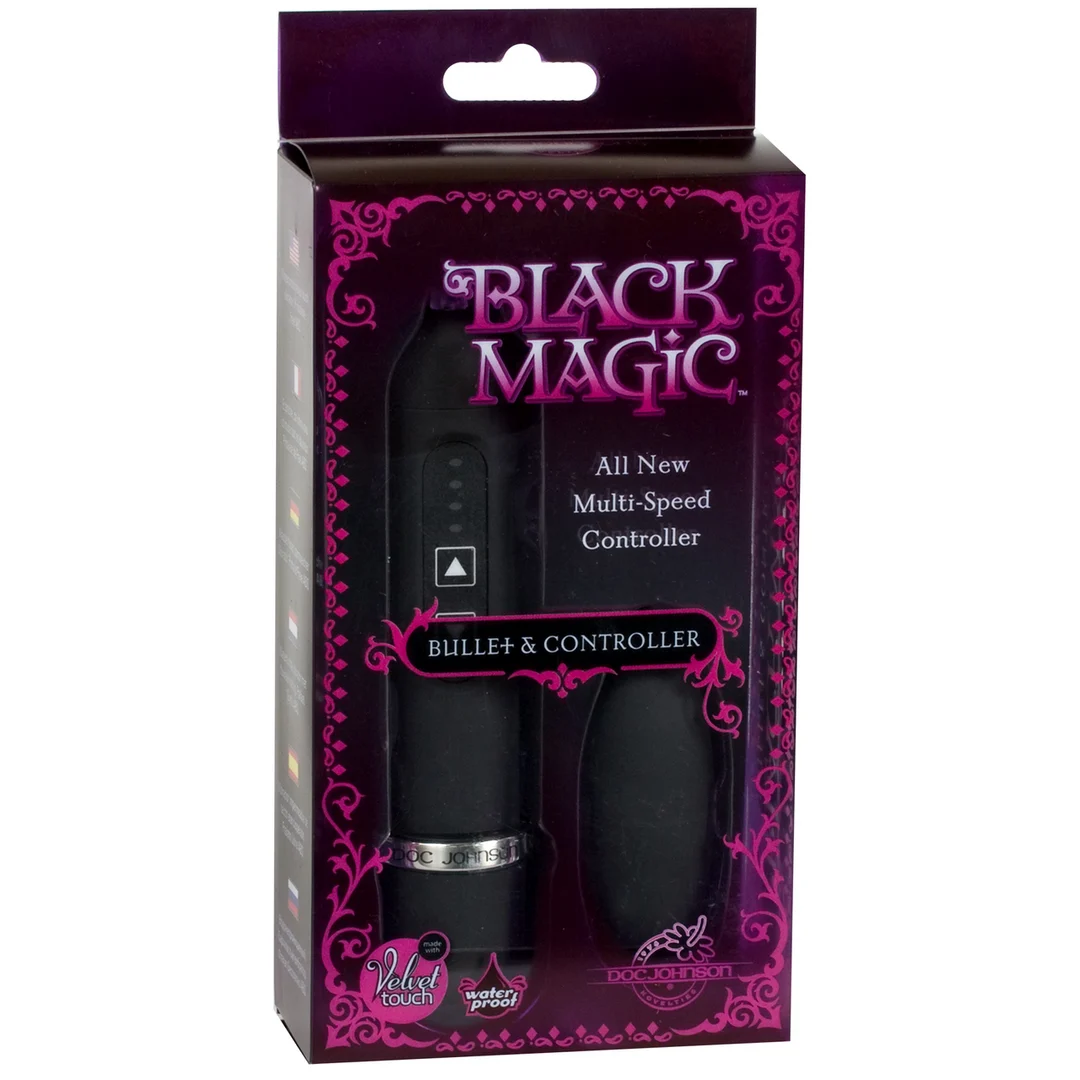 Vibrador tipo bala, varios modos de vibración, Doc Johnson, negro, Doc Johnson - Imagen 1