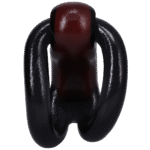 Anillo para el pene sin vibración con práctico diseño de cierre y lazo – Negro/Rojo - Imagen 3