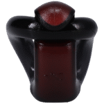 Anillo para el pene sin vibración con práctico diseño de cierre y lazo – Negro/Rojo - Imagen 4
