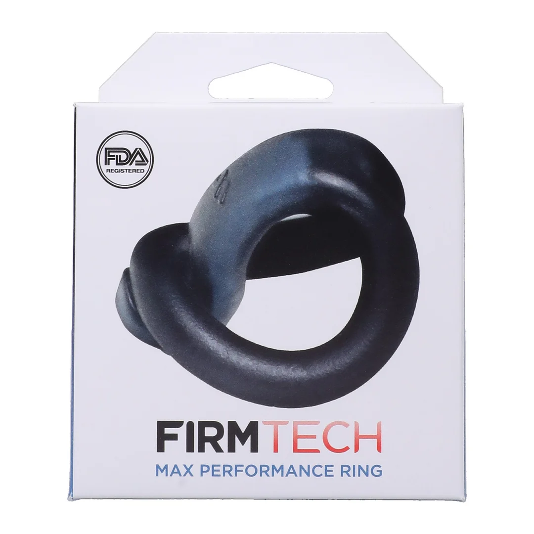 Anillo para el pene de TPE muy elástico, negro y azul - Imagen 2