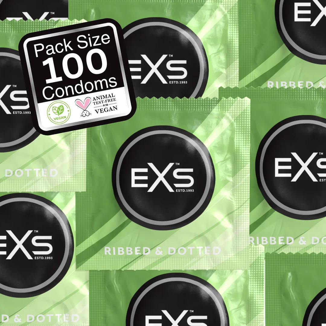 Preservativos EXS Ribbed and Dotted, 100 unidades - Imagen 4