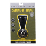 Anillo para los testículos con funda de silicona suave, negro