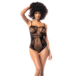 Body Mapalé de rejilla negro, Plus Size - Imagen 6