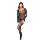 Bodystocking negro de red Mapalé con pedrería - Imagen 2