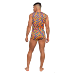 Camiseta de tirantes Fitness de Male Power con estampado arcoíris, talla S - Imagen 2