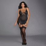 Prenda con ligueros y rejilla Dreamgirl - Imagen 2