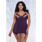 Conjunto de ligueros con encaje de Venecia y detalles ajustables para figuras con curvas – Desirelle - Imagen 2